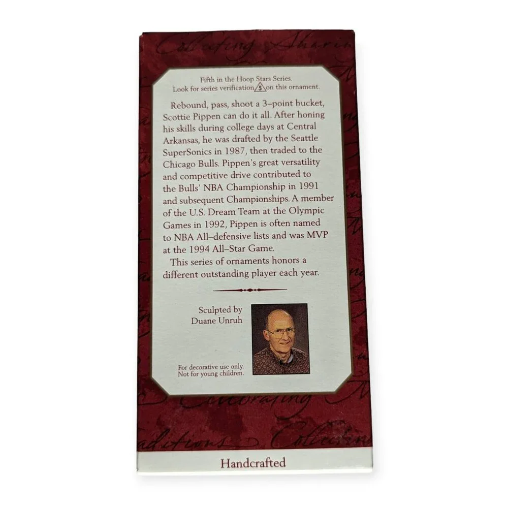 Vintage 1999 Hallmark Keepsake Ornament Scottie Pippen Hoop Stars Chicago Bulls